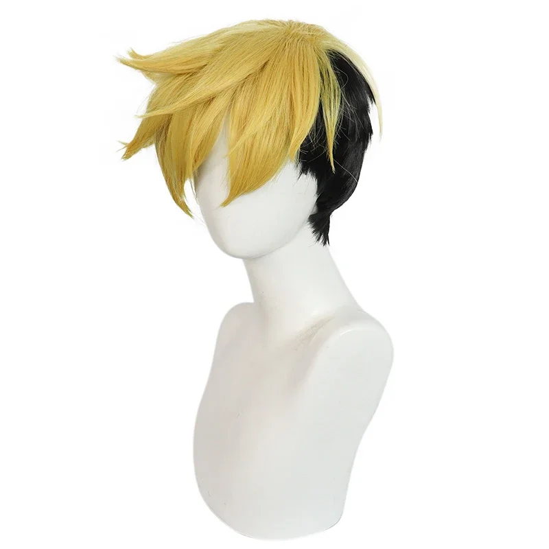 Anime Trigun Cosplay Wig Vash The Stampede Cosplay Wig Hair Halloween Party Vash The Stampede Wigs for Men with Free Hairnet