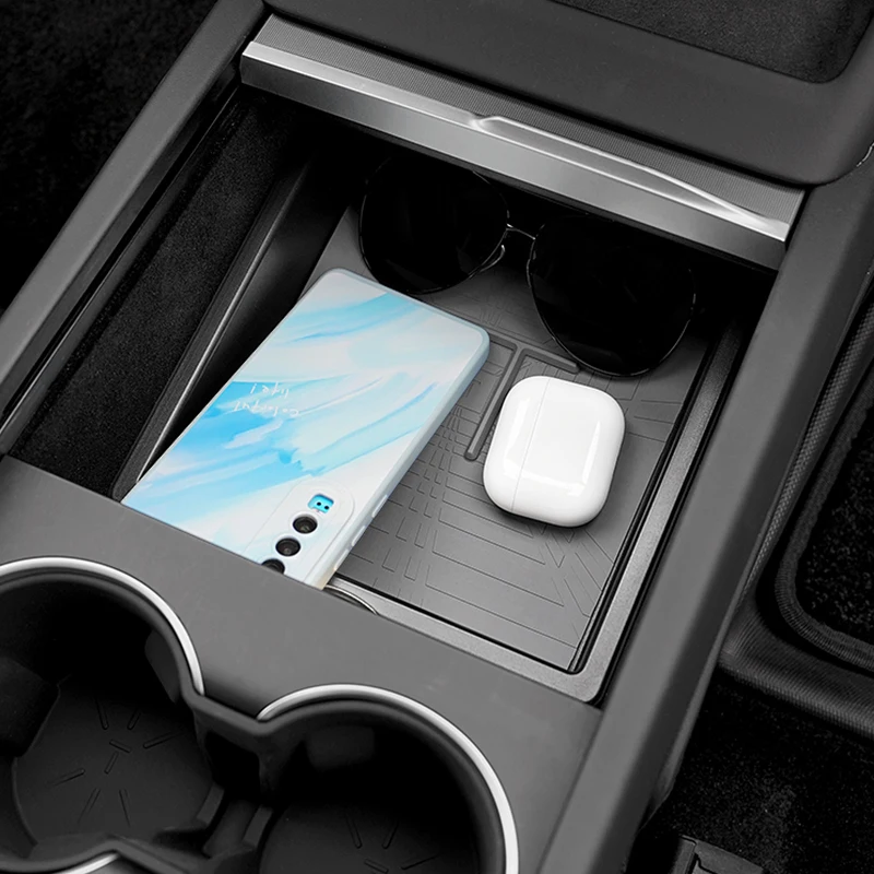 For 6-Seater Tesla Model YL Center Console Storage Box, Model Y Juniper/Model 3 Highland Armrest Box Storage Box, 2pcs