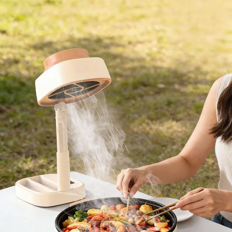 Adjustable Angle Portable Range Hood Usb Rechargeable Mini Kitchen Desktop Range Hood For Indoor Barbecue And Hot Pot Range Hood