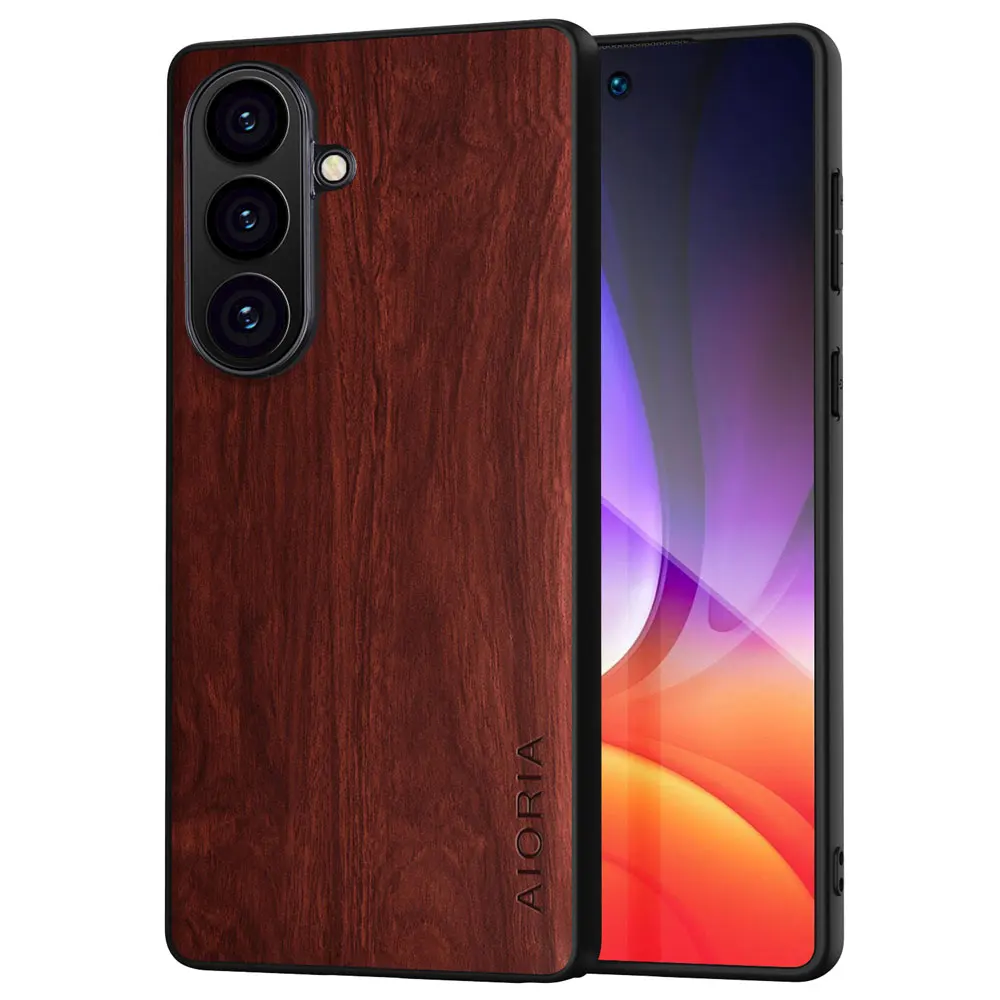 Hoesje voor Samsung Galaxy S26 Plus S25 S24 S23 S22 S21 S20 FE Ultra, bamboe houten patroon achterkant hoesje voor Galaxy S26 Ultra