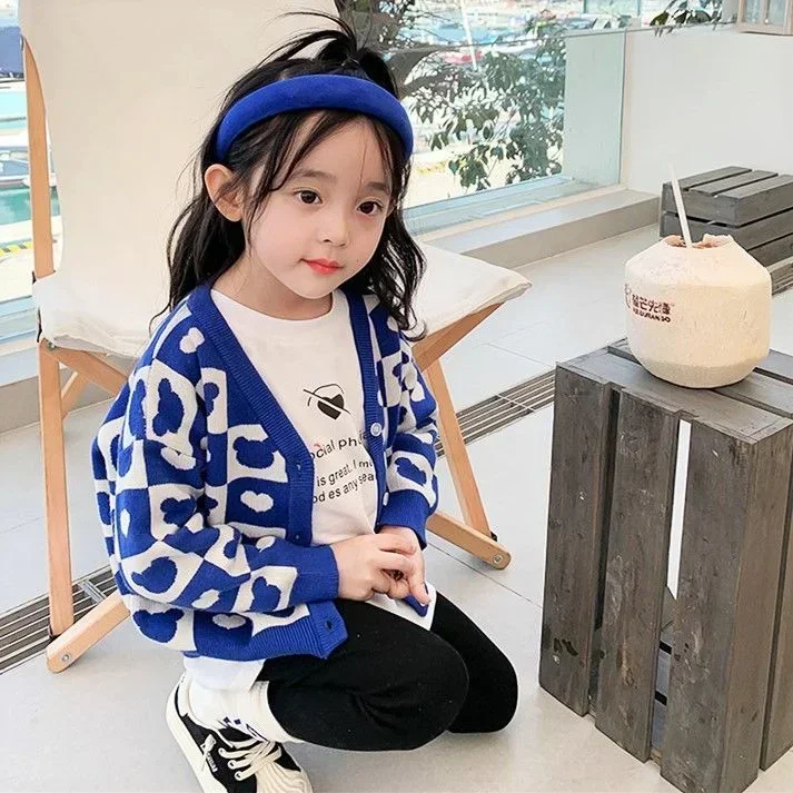 Spring Autumn Girls Jumpers Love Khaki Toddler Boys Tops Sweater Cardigan Children's Sweater Children Clothing Baby-clothes image 5