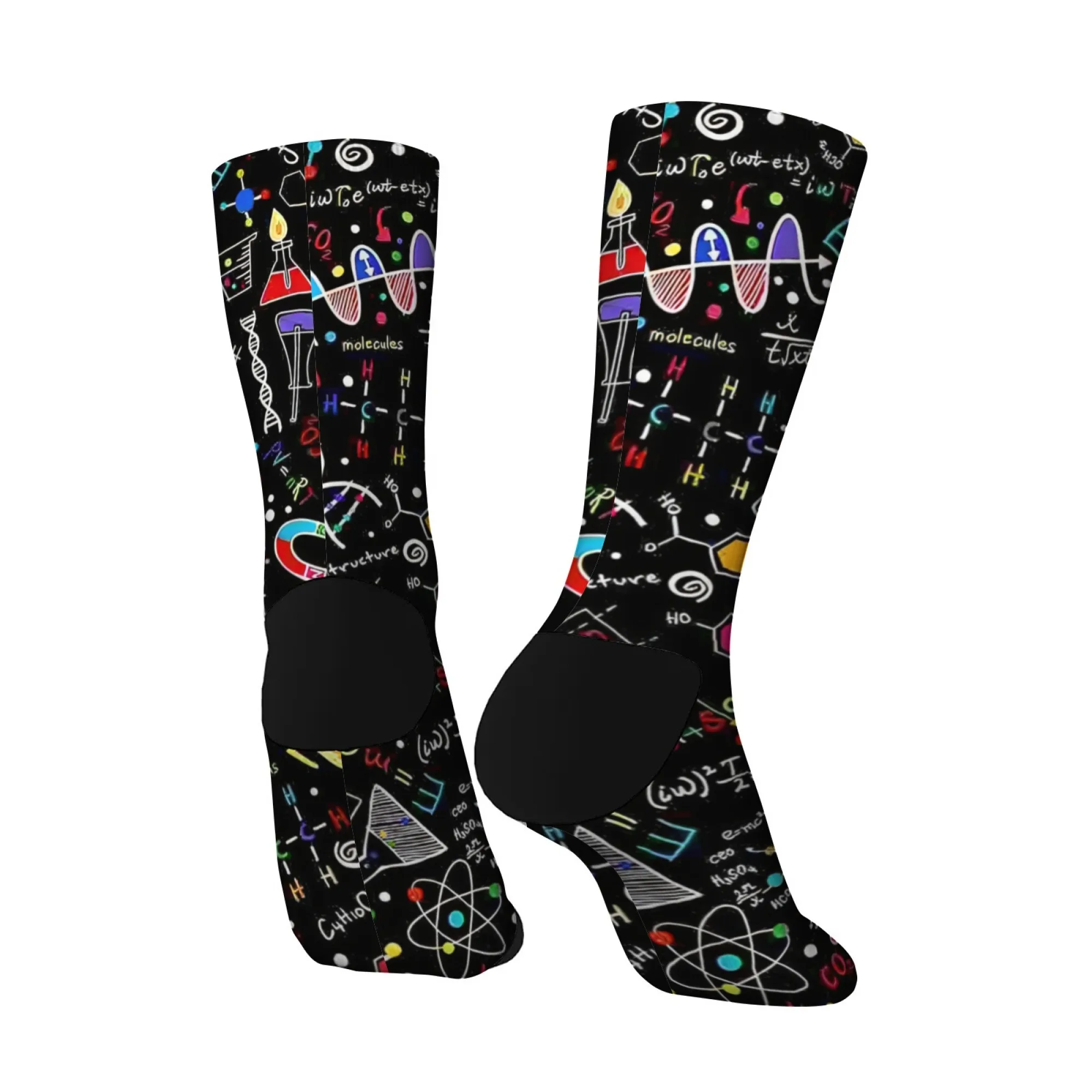 Chaussettes de Style Harajuku heureux, Science incroyable, chaussettes d'hiver unisexes, randonnée, élément chimique imprimé, chaussettes folles de Style de rue, cadeaux