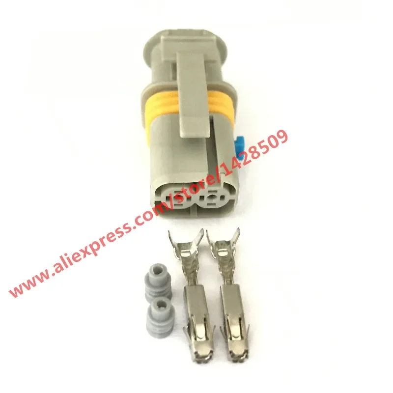 1 Set 2 Pin/Way Grey 18385000002 Female Automotive Connector Auto Plug Light Socket