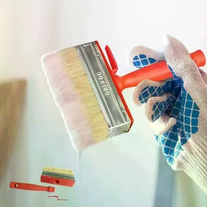 Smooth Flat Head Paint Brush For Painting Walls Labor Saving Hand Tools Limewash Brush