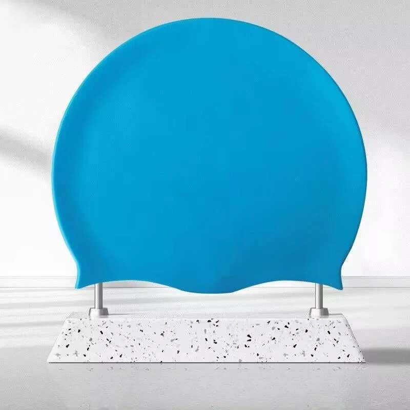 Einfarbige, wasserdichte Silikon-Badekappe, Unisex, für Erwachsene, Stretch-Komfort, Schwimmhut, Wassersport, Schwimmzubehör