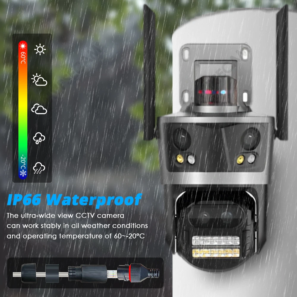 8k 16mp Video überwachungs kamera wifi cctv 8x Zoom Outdoor Wireless Sicherheit IP-Kamera ptz vier Objektive Wi-Fi-Kameras icsee – Detail 10