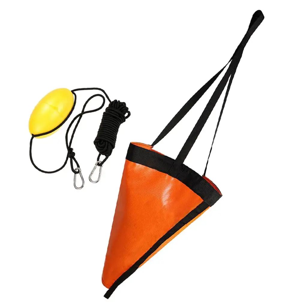 Sea Anchor Drogue + PVC Kayak 32'' Anchor Tow Rope Throw Line for Boat Marine Yacht inflatables Jet skis Accessories