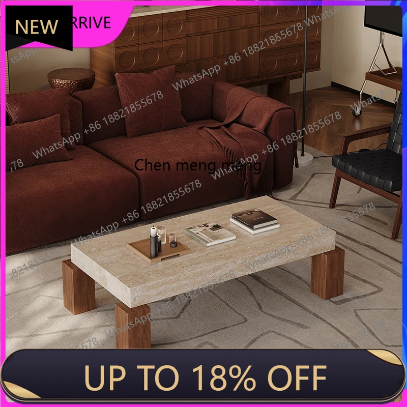 

M78 Retro, coffee table living room home marble table villa high-end luxury stone tea table