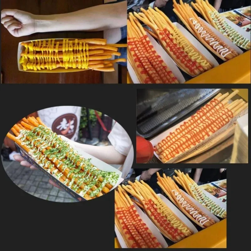Long Potato Slicer Machine, Potato Cutter,  Special for Long French Fries Without Frying Basket, 30cm Stainless Steel