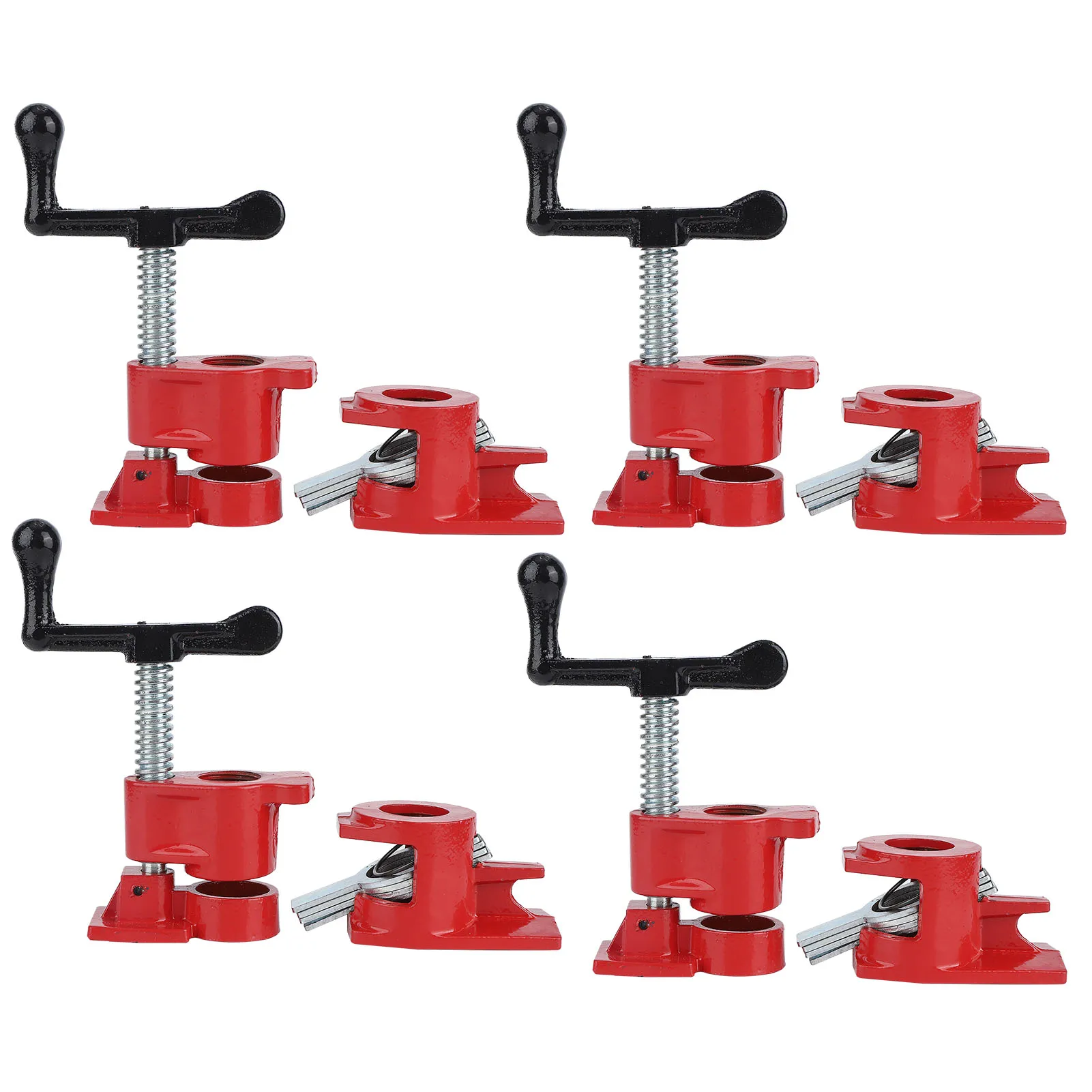 

4Sets 3/4" Quick Release Heavy Duty Wide Base Iron Wood Metal Clamp Set Woodworking Workbench Woodworking Bench Woodworking Cast