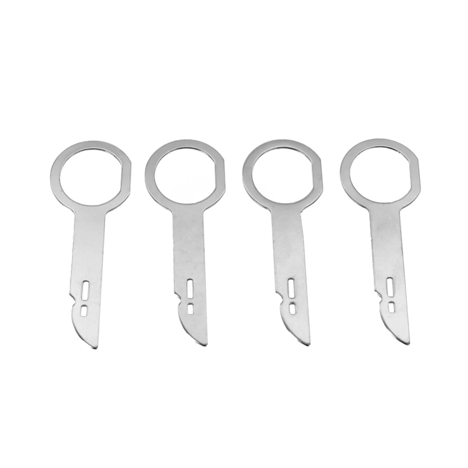 Outil de démontage d'autoradio en acier inoxydable argenté, kit flacon pour hôte de navigation de voiture, accessoires de voiture, libération prédire, 2 paires