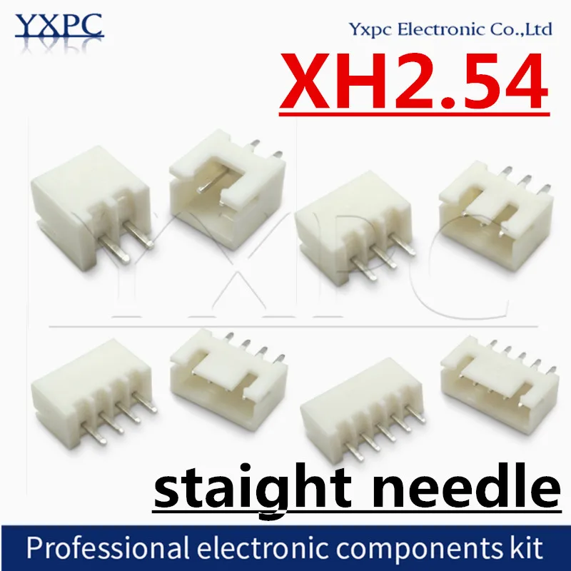 XH2.54 staight needle Connector 2P/3/4/5/6/7/8/9/10/11/12/13/14/15/16Pin Right Angle Socket For PCB  2.54mm Pitch