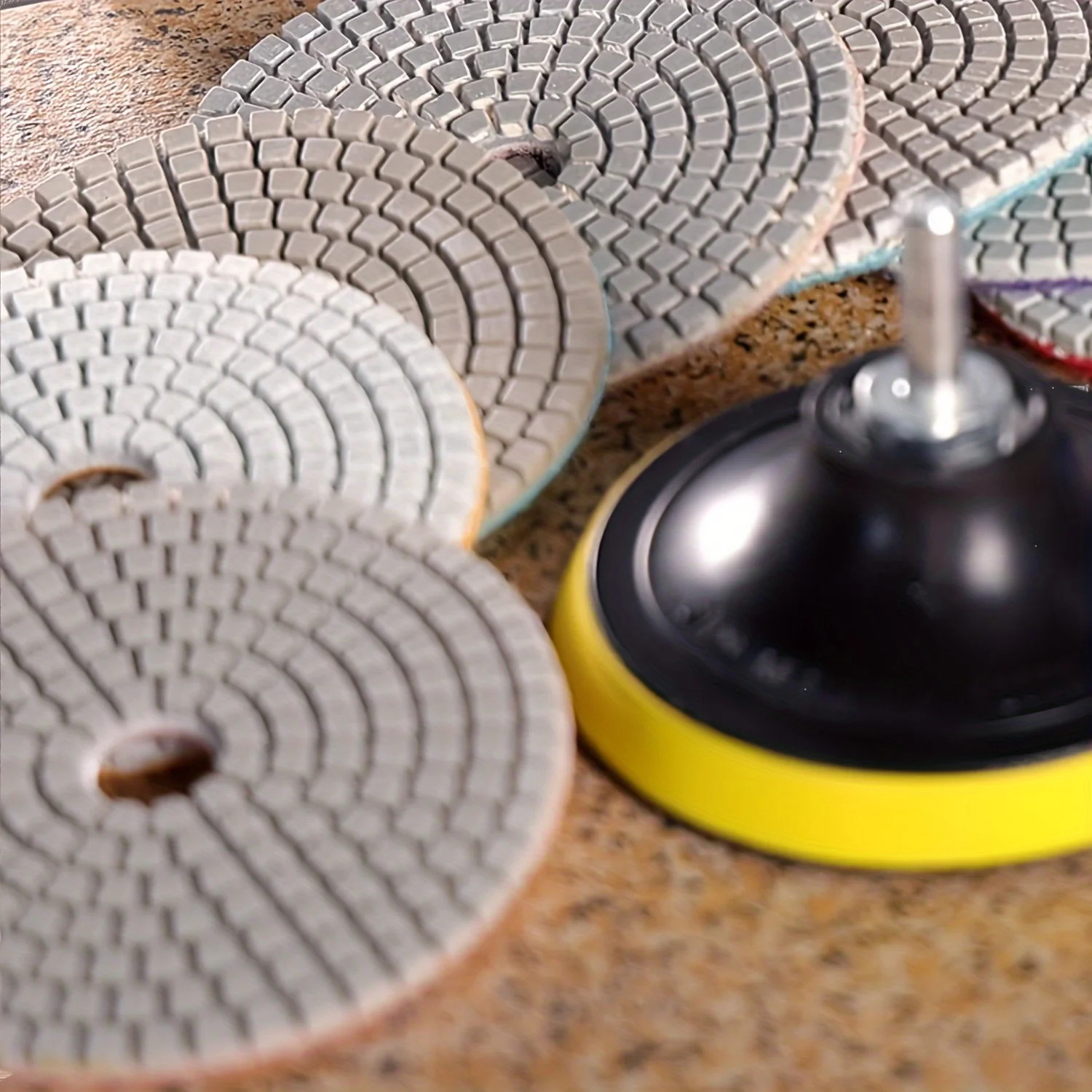 แผ่นขัดเพชรขนาด 5 นิ้ว พร้อมตั - Grinder Polishing Pad Kit บทวิจารณ์และราคา