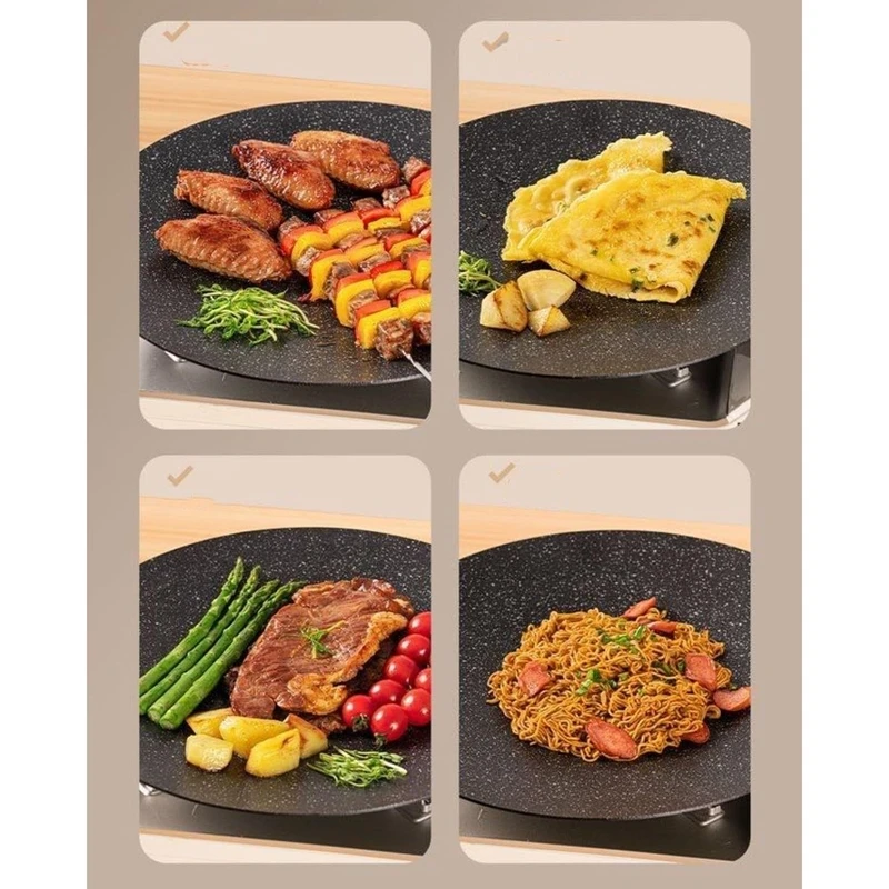 زخرفة جميلة 30 سنتيمتر في الهواء الطلق شواء شواء عموم غير عصا المدخنة صينية الخبز الكورية الشواية لوحة معدات التخييم