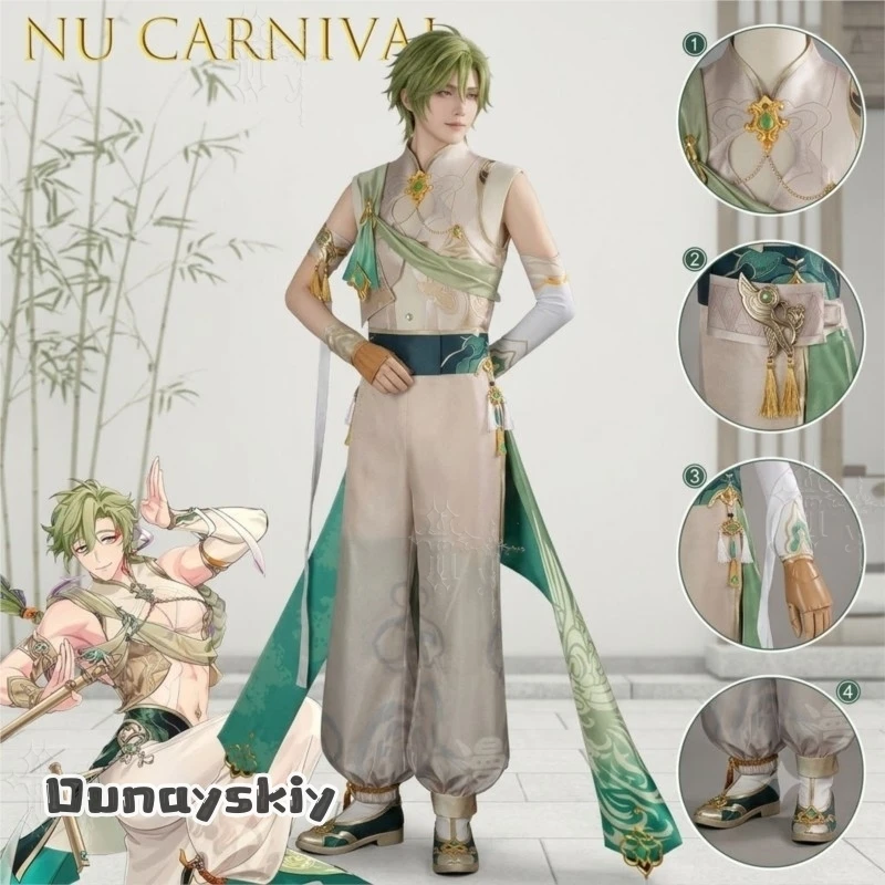 Costume de cosplay Nu Carnival Olivine Spring Martial Path, tenue complète de personnage de jeu d'anime pour homme, pour Comic Con, scène, jeu de rôle, cosplay.