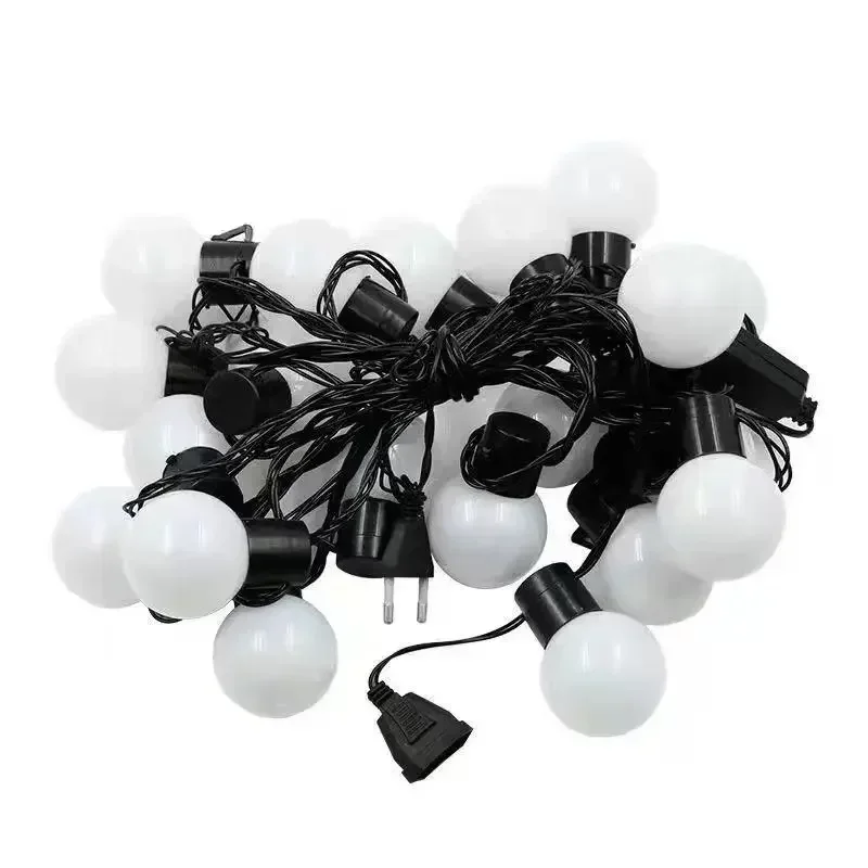 Guirnalda de luces redondas de 5CM, bombilla impermeable para exteriores, tienda de campaña, luz decorativa para dormitorio, fiesta, vacaciones, luces led