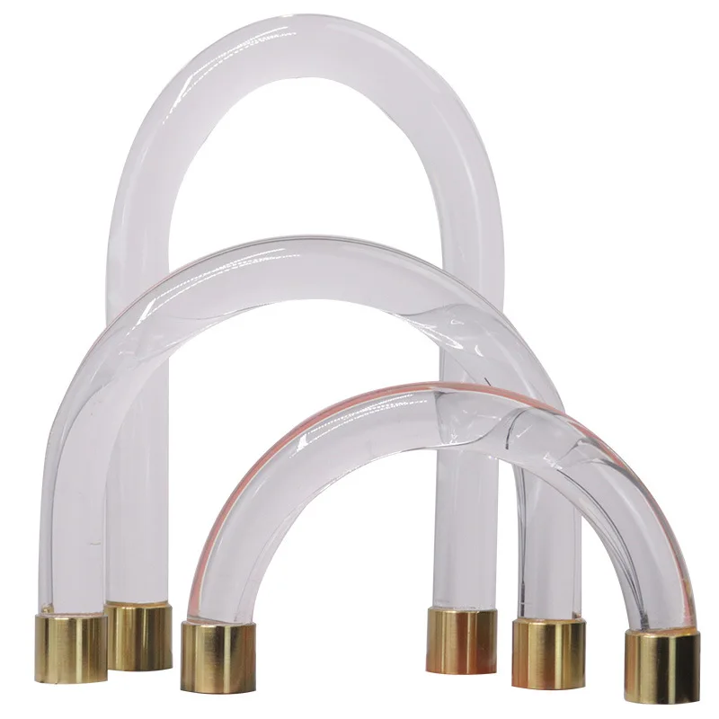 

Transparent geometric glass semi-circular ornaments, model room, study room, light luxury desktop, soft decoration, storefront d