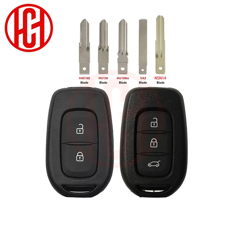 

Корпус дистанционного ключа автомобиля для Renault Symbol Trafic Dacia Logan Lodgy Dokker Duster Clio4 Sandero, 2/3 кнопки, корпус ключа