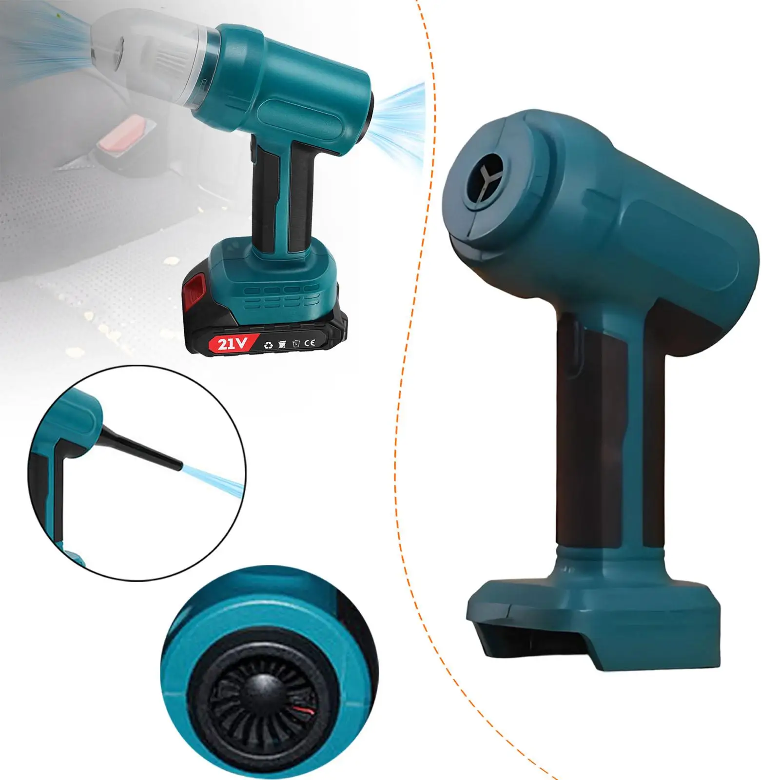 Cordless Car Vacuum 33000PA Suction High Power Blower Versatile Handheld Vacuum Cleaner for Pet Couch Dorm Office Hair Dust