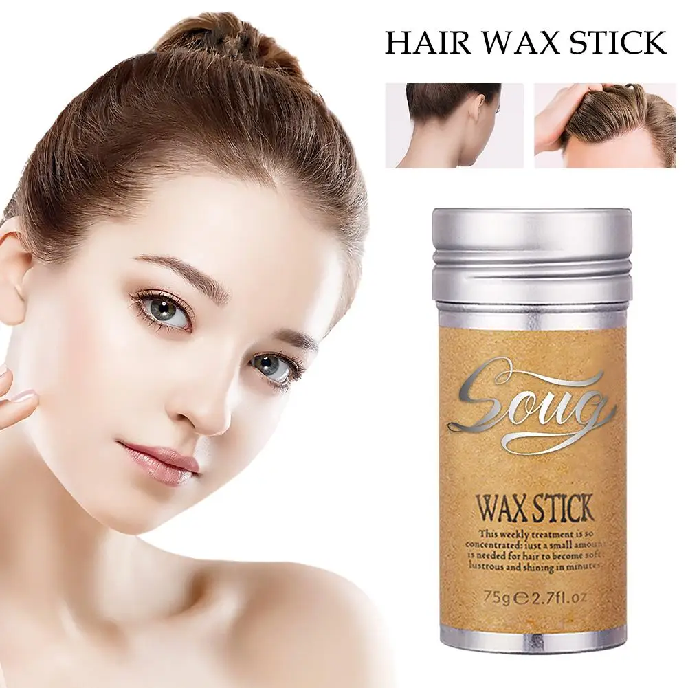 

75g Broken Hair Artifact Hair Wax Stick Gel Cream Styling And Children Men Hair Women Frizz Fluffy Hair Wax Stick Fixed Sty R8y0