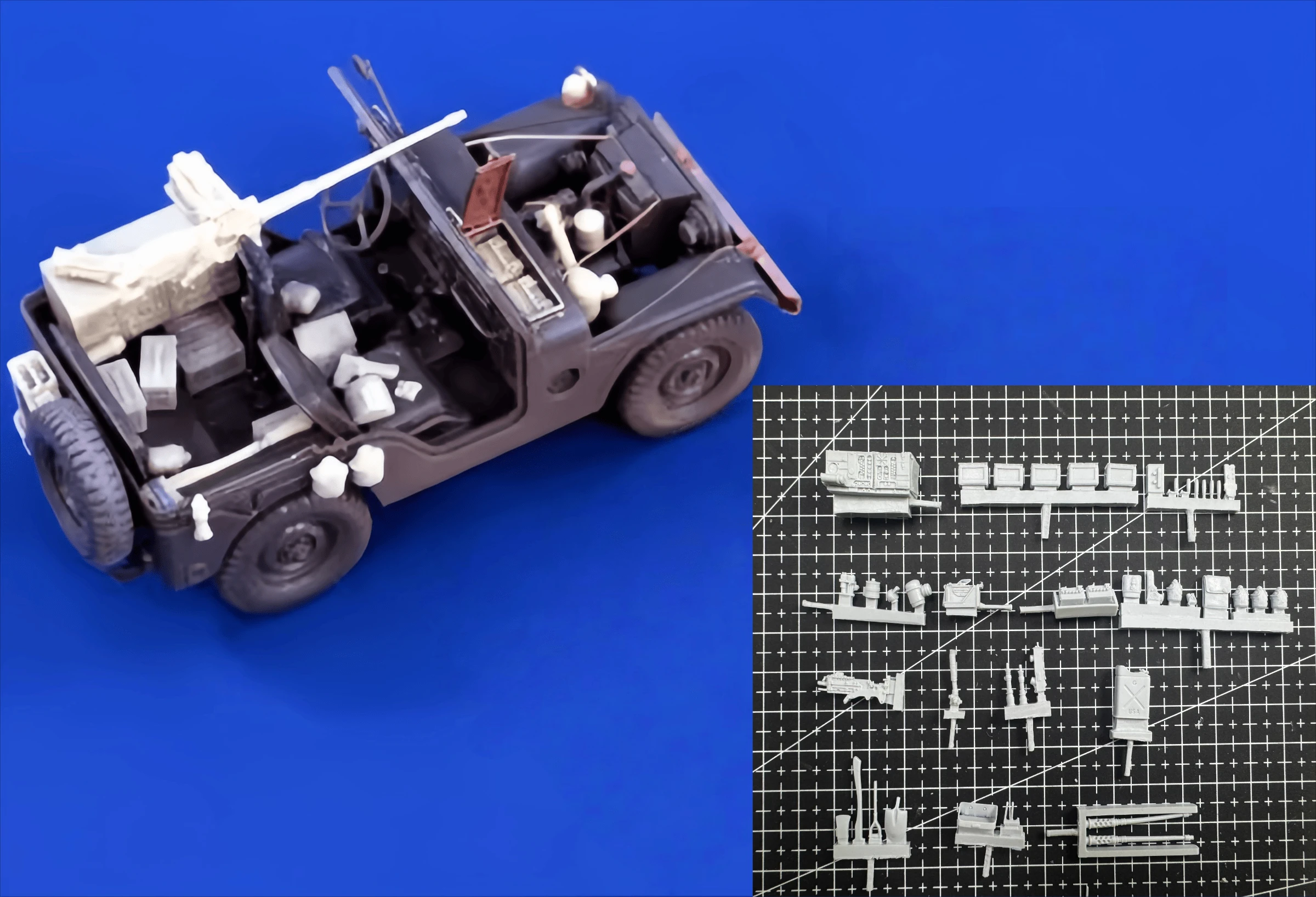 

1:35 Casting Resin Model Assembly Kit, US M38 Willis Resin, Unpainted, Requires Assembly