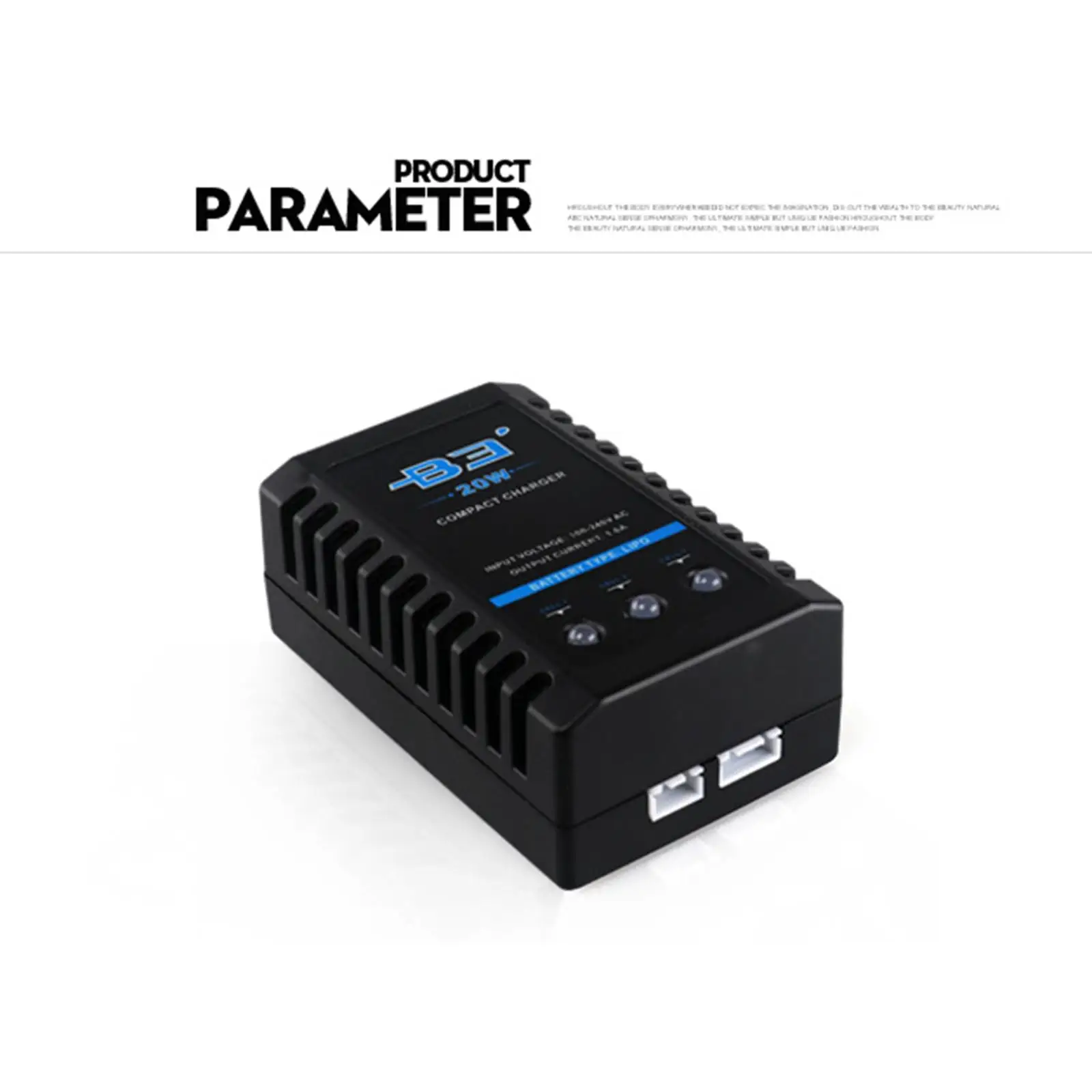 20W RC Battery Charger Case Intelligent Balance Charging for Lithium Polymer Batteries 2S 3S Remote Control