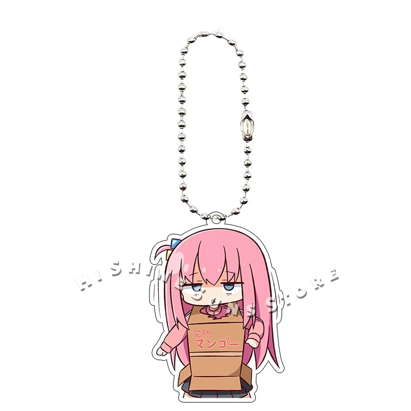 كاواي أنيمي بوتشي الصخور! Q نسخة الكرتون سلسلة مفاتيح مصنوعة من الأكريليك حقيبة الحلي Gotoh HitoriIjichi Nijika ظهره قلادة سحر #4