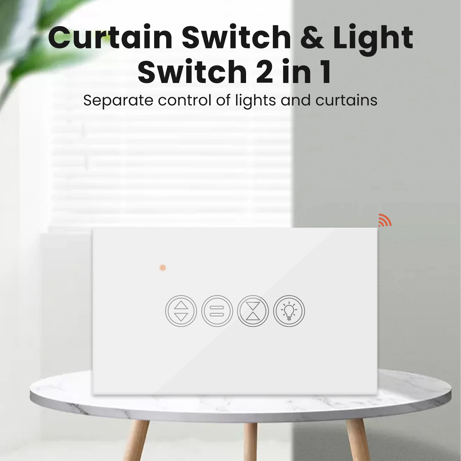 Tuya ZigBee Curtain Roller Shutter Switch With Additional Light Smart Life App Remote Contro Work With Home Assistant Alexa