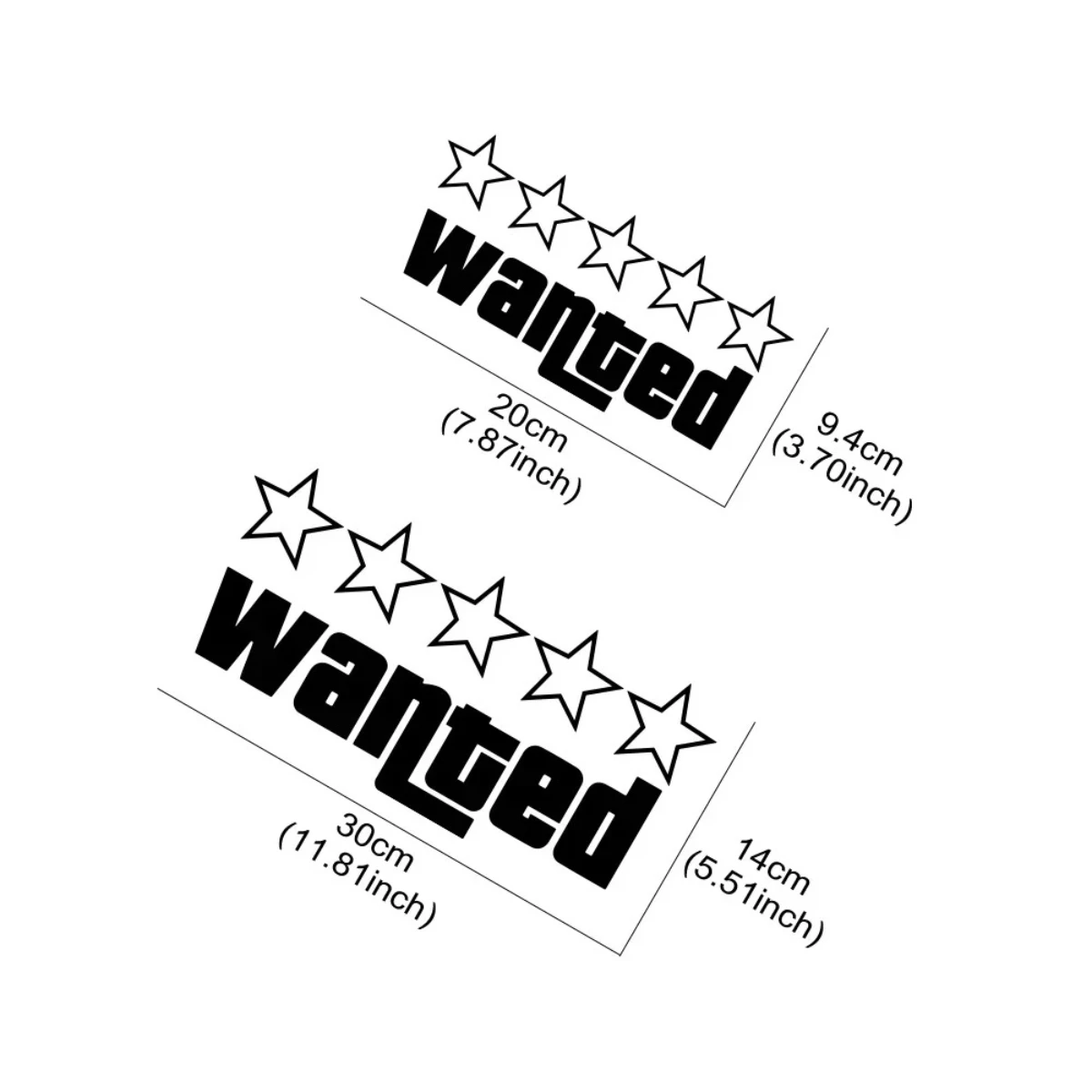1PC Wanted Car Funny Stickers Auto Vinyl Decals for Car Bumper Windows Motorcycle Laptop Walls Self-adhesive Auto Accessories