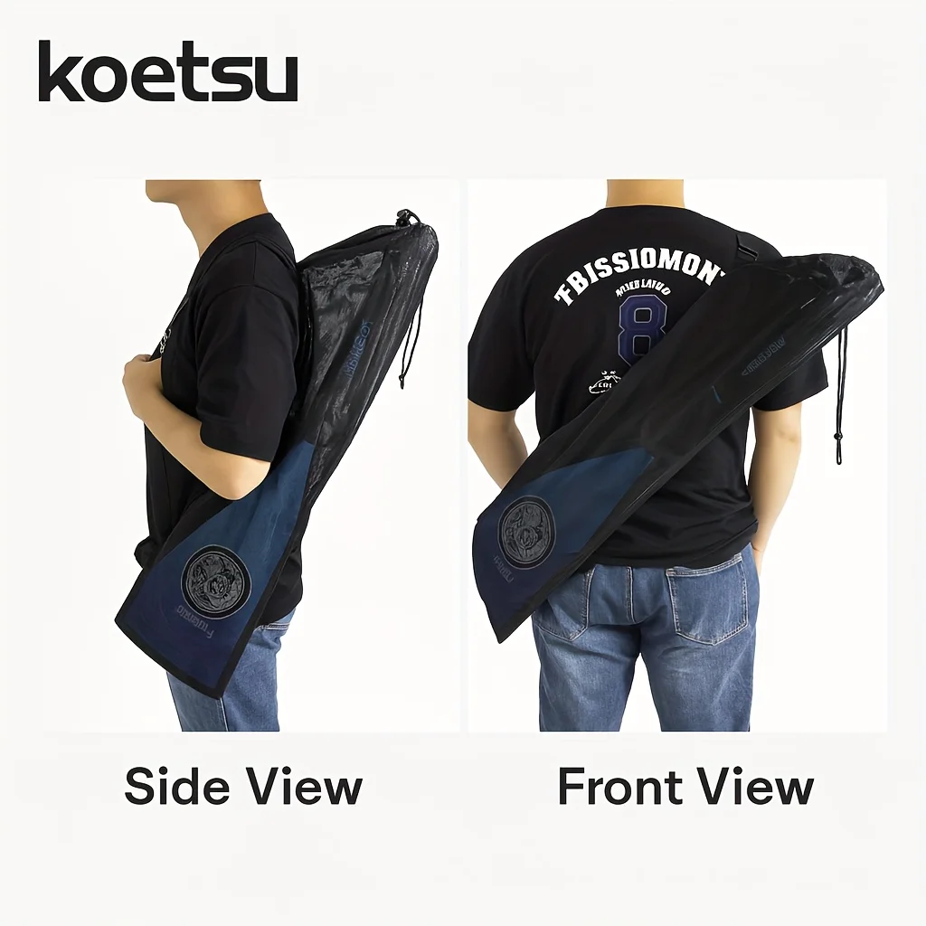 KOETSU Black Mesh Kayak Paddle Bag - Adjustable Shoulder Strap, Fits Single Paddle up to 80 CM (31.5 in)