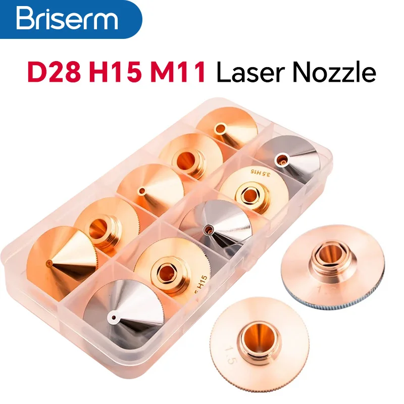 

Волоконно-лазерная насадка D28 M11 H15 Лазерная насадка 1,2 1,5 2,0 2,5 3,0 Одиночная двойная хромированная насадка Raytools для лазерной режущей головки