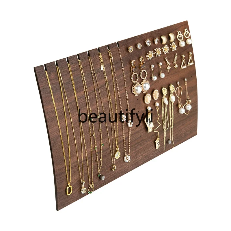 

Shop jewelry display props necklace display rack creative walnut high-end simple hanging bracelet jewelry storage rack