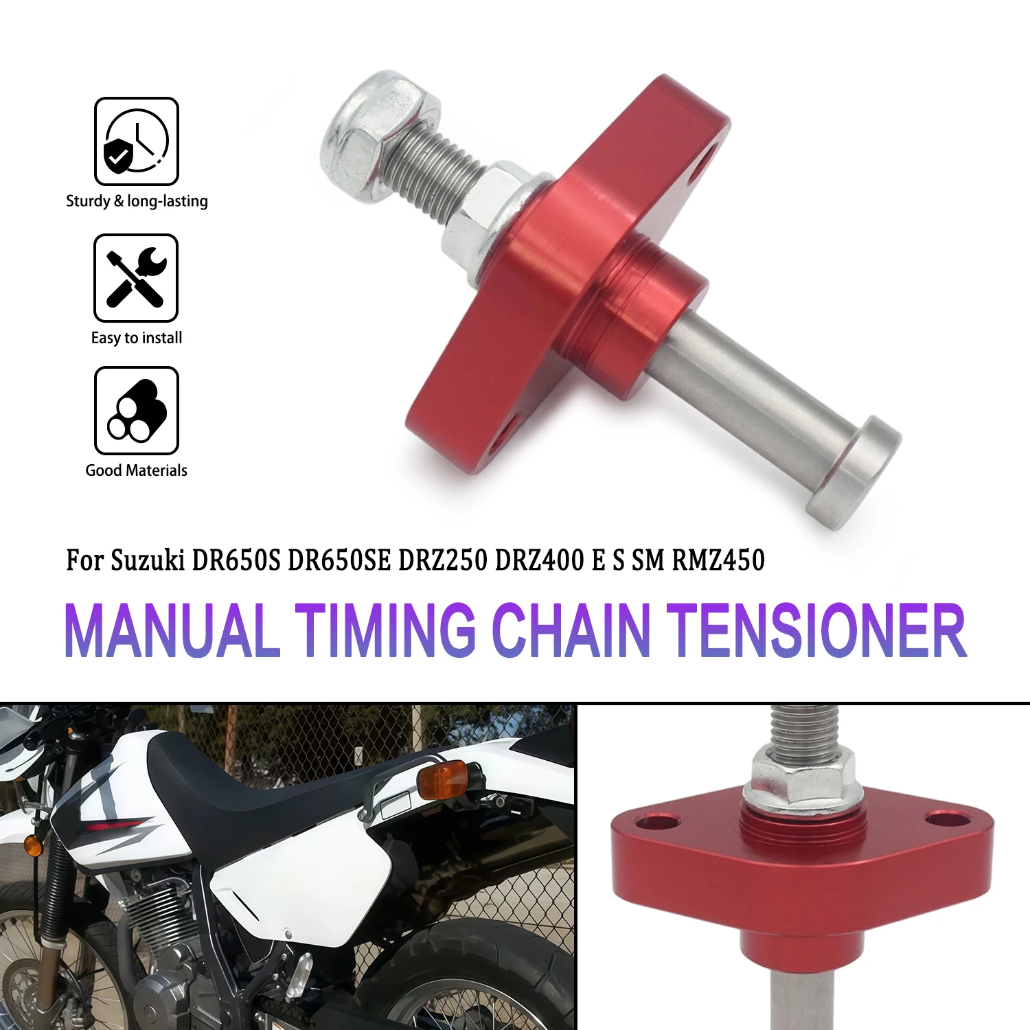 Manual Cam Chain Tensioner Lifter For Suzuki DR650S DR650SE DRZ250 2001-2007 DRZ400 E S SM RMZ450 12830-01D11 Accessories Moto