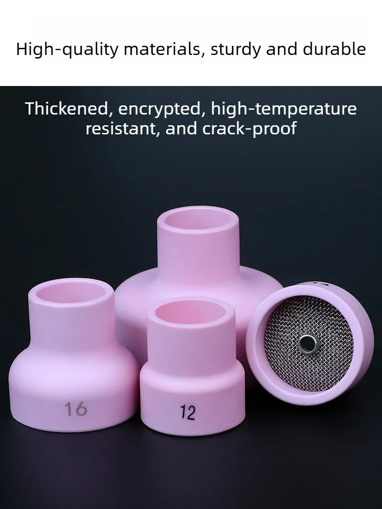 12# 14# 16# 24# TIG Welding Nozzle Flared Ceramic Cup With Filter Mesh Gas Diffuser Collet Body Gasket Welding Accessories