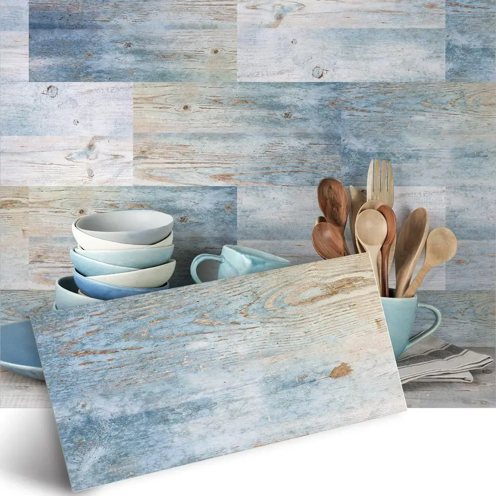 Vinyl Floor Wall Tile Sticker, Non-Slip Sticky Back Tile Decals, Kitchen Bathroom Self-Adhesive Peel and Stick PVC Floor Sticker