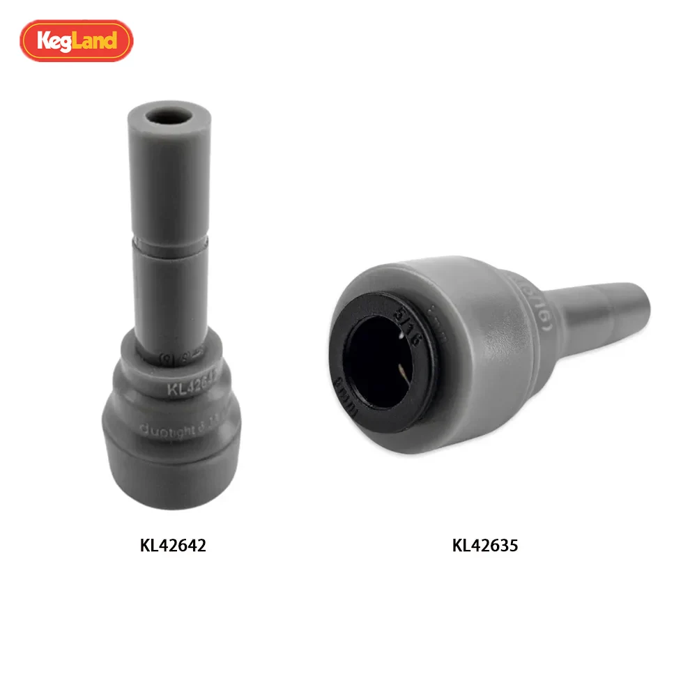 Image of KegLand Duotight – 9,35 mm/8 mm Stecker x 8 mm/6,35 mm Buchse, Reduzierstück, Kunststoffverbinder, Bierzubehör, Heimbrauen