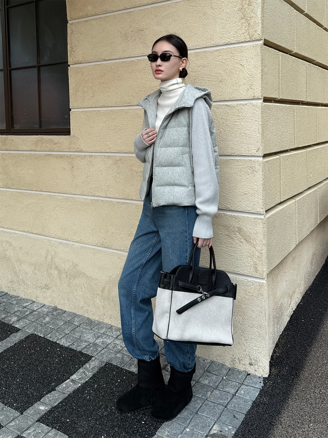 

Зимняя куртка Jieji Zhang класса люкс с капюшоном, длинными рукавами, пэчворком и хлопковой подкладкой, повседневная, свободного кроя, теплая, утолщенная