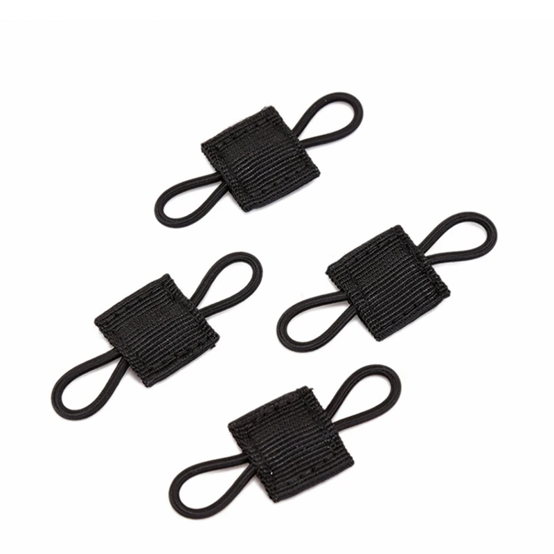 4PCS/Set Tactical MOLLE Elastic Ribbon Buckle Binding Retainer for PTT Antenna Stick Pipe Rope Webbing Buckle Holder Clip