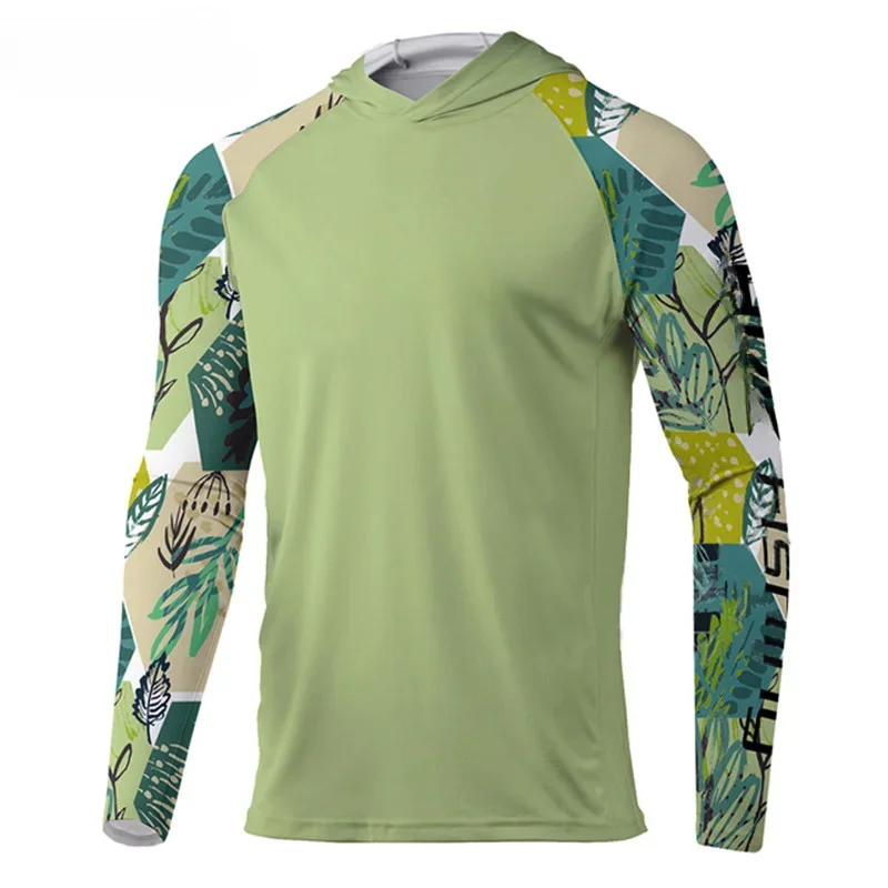 ملابس علوية طويلة الأكمام للحماية من الآشعة البنفسجية ، قمصان صيد جيدة التهوية ، هوديس للصيد في الهواء الطلق