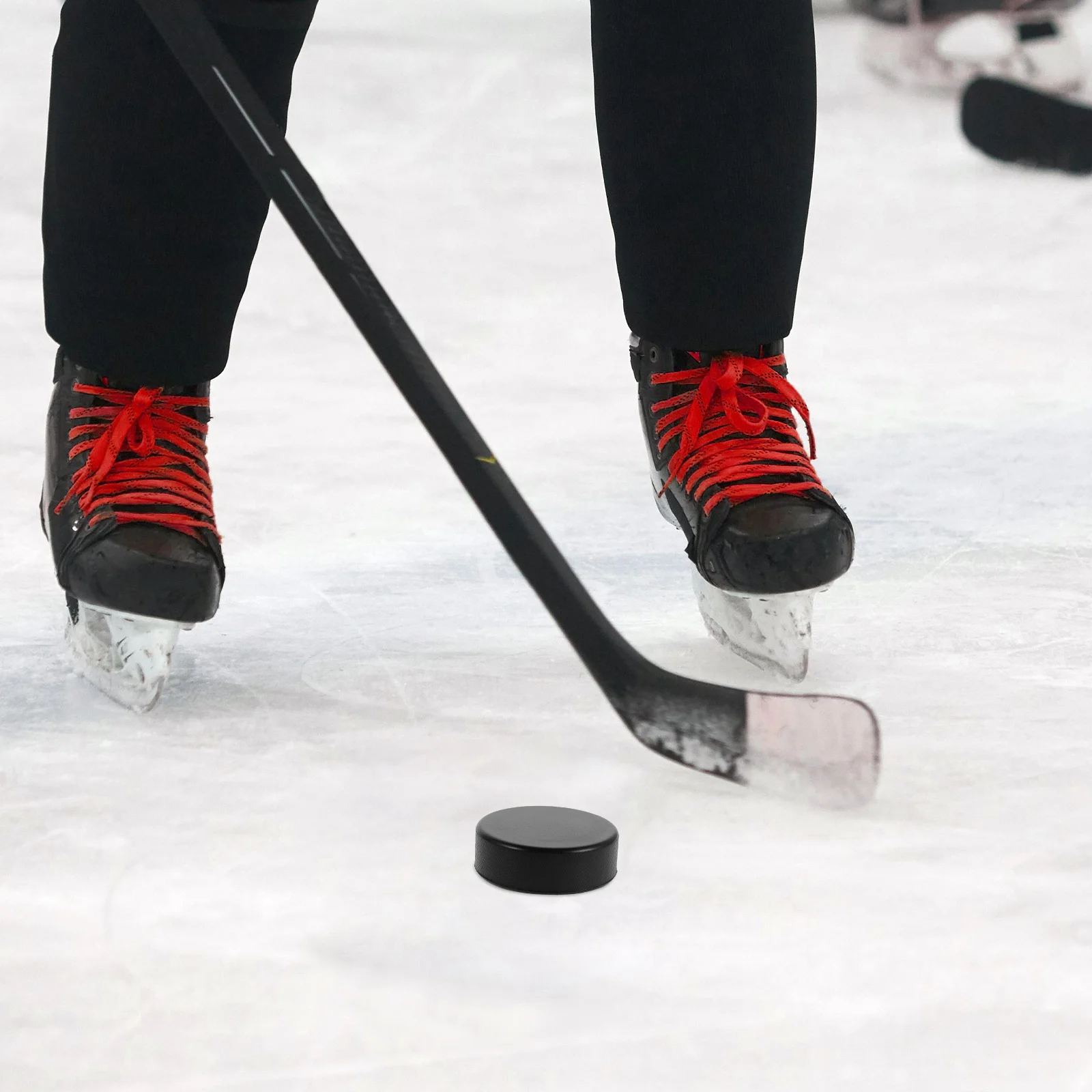 

20Pcs Solid Hockey Training Pucks Black PU for Ice Table Indoor Outdoor Lightweight Practice Hockey Balls