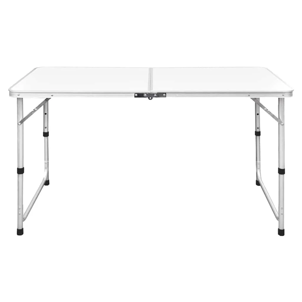 Klappbarer Campingtisch, höhenverstellbar, Aluminium, 120x60 cm, tragbar, leicht, für Camping, Grillen, Balkon