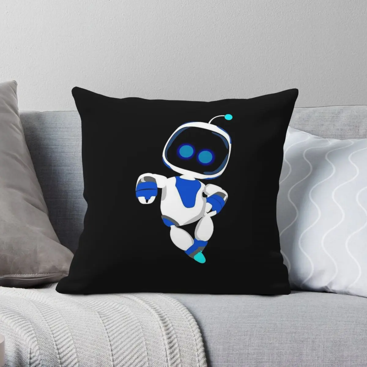 Astro Bot Rescue Mission Square Pillowcase Polyester Linen Velvet Pattern Decorative Pillow Case Sofa Seater Cushion Cover 45x45