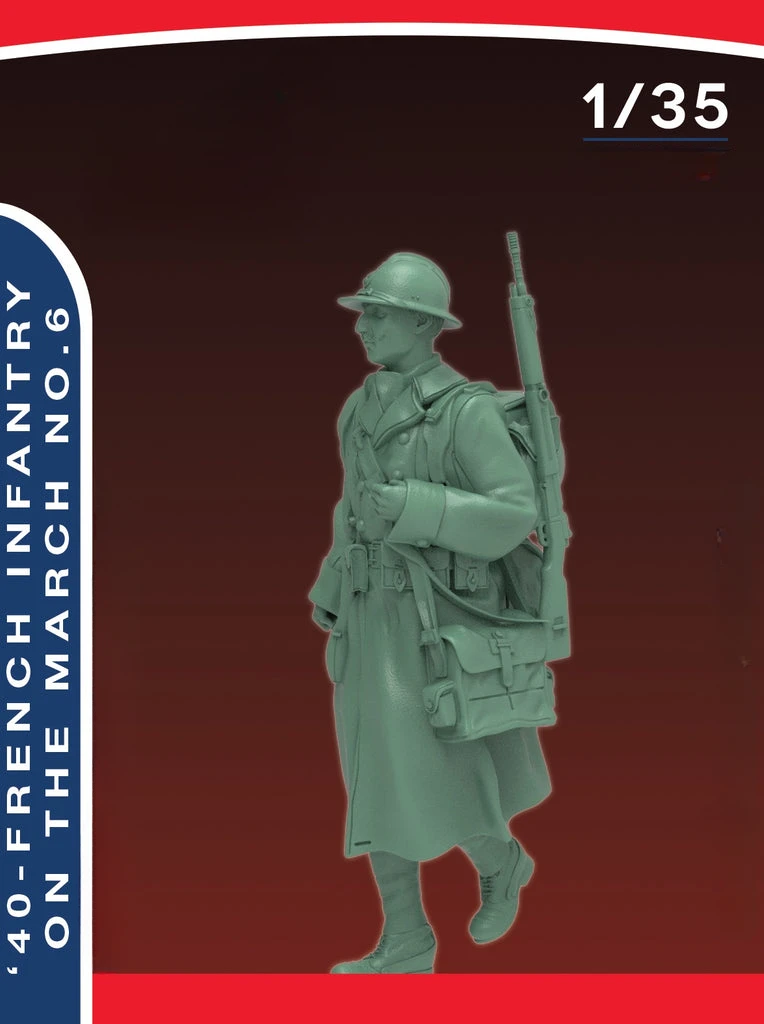 1:35 Resin Model Assembly Kit Soldier Unpainted Free Shipping (French Army)