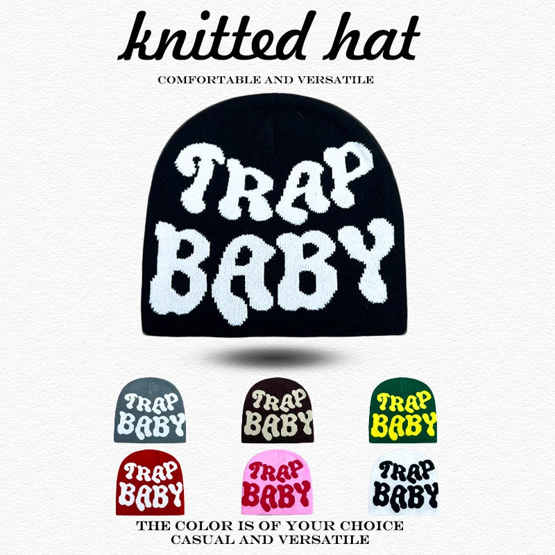 Warme Street Fashion Persönliche Mützen Hip-Hop Vielseitig ins Skateboard Neue Männer Frauen Amerikanischen Stil Jacquard Buchstaben Gestrickte Hüte