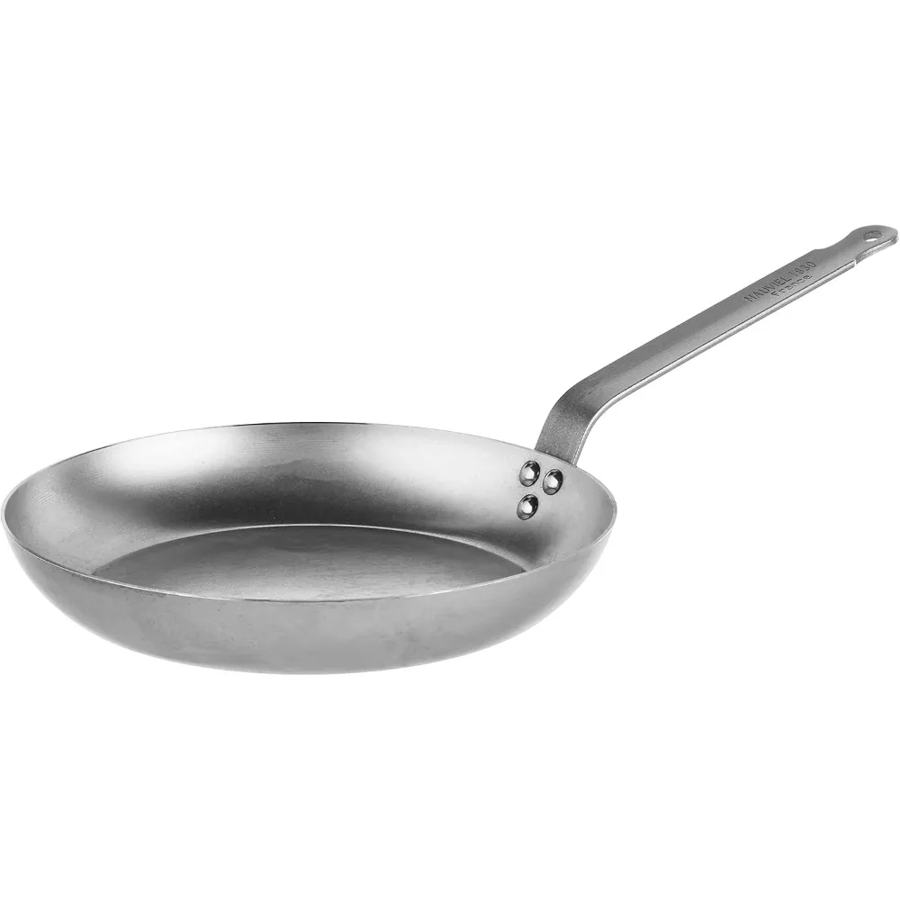 

M'Steel Black Carbon Natural Nonstick Frying Pan With Iron Handle, 11-in, Suitable For All Cooking Surfaces, Made in France