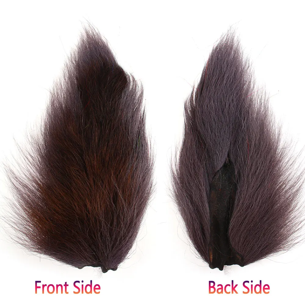 1PC Gefärbt Bucktail Fliegen Binden Material Ganze Bucktails Pelz Hirsch Haar Pelz Für Angeln Jigs Lockt Trocken Nass Streamer salzwasser Fliegen – Detail 14