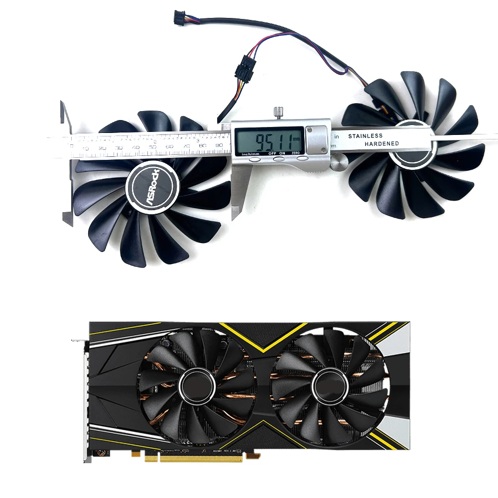 Cooling Fan 95MM 4PIN CF1010U12S FDC10U12S9-C For ASRock Radeon RX 5700 5700XT Challenger D OC Graphics Card fan