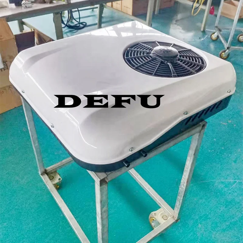 24 فولت 12 فولت على السطح تيار مستمر 12 فولت مكيف الهواء الكهربائي شاحنة قافلة وقوف السيارات مكيف الهواء #5