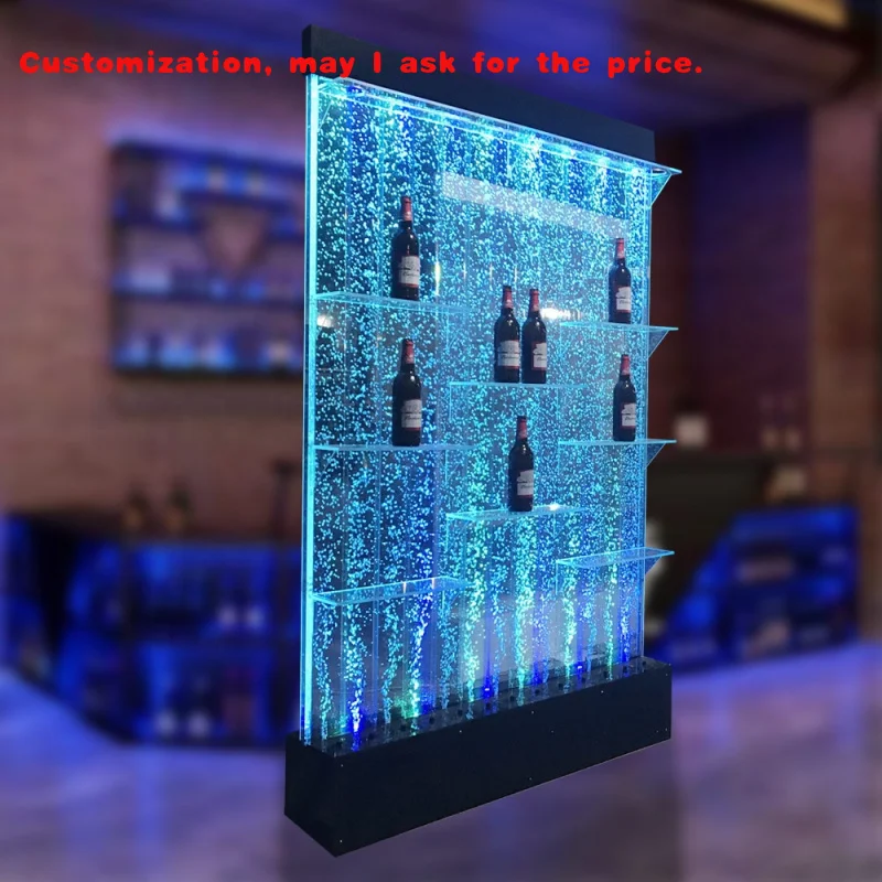

custom.Customized Bubble Wall Acrylic Partition Dancing Bubble Wall With Bottle Holder