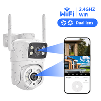 3MP FHD PTZ 2.4GWifi Camera Dual Lens Ai Human Detect Auto Tracking Full Color Night Outdoor Surveillance Security Camera